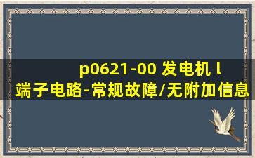 p0621-00 发电机 l 端子电路-常规故障/无附加信息